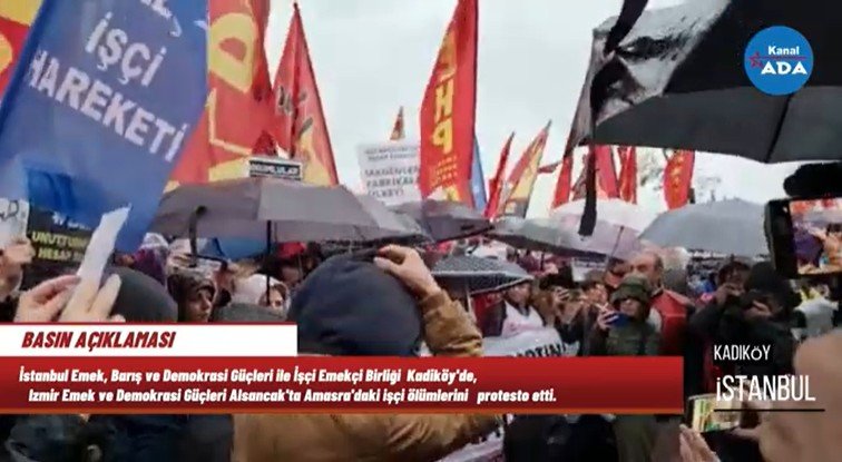 İSTANBUL VE İZMİR'DE AMASRA PROTESTOSU