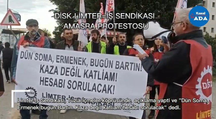 DİSK LİMTER-İŞ SENDİKASI AMASRA PROTESTOSU